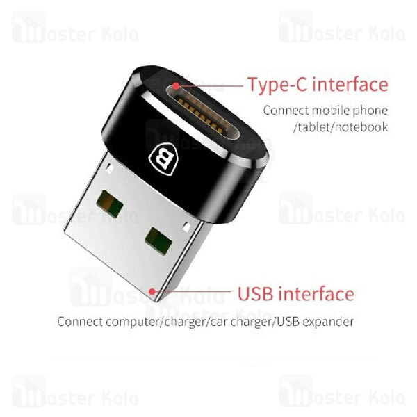 تبدیل Type C به USB بیسوس Baseus USB To Type-C Adapter Converter CAAOTG-01